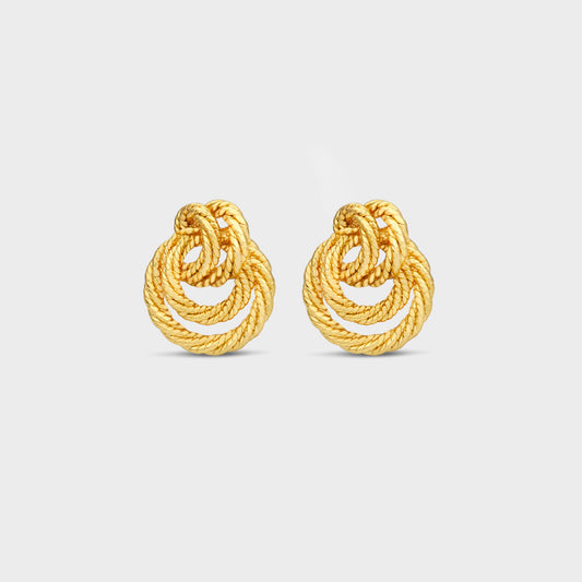 Infinity Twist Circle Knot Earrings