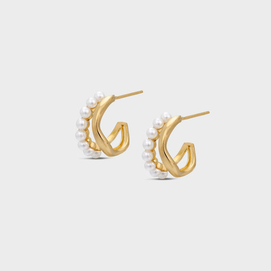 Crescent Moon Stud Earrings