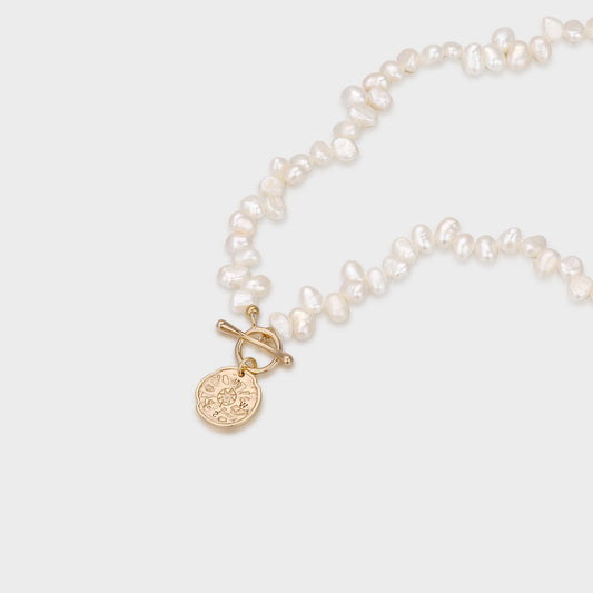 OT Flowers Coin Necklaces