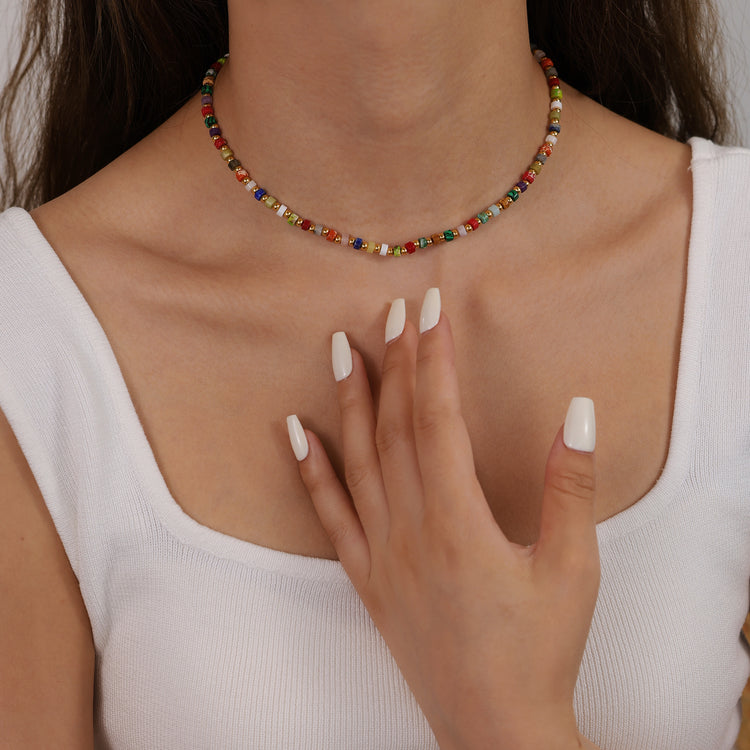 Rainbow Beaded Necklaces