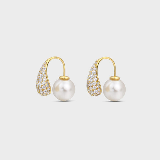 Exquisite zircon-studded earrings